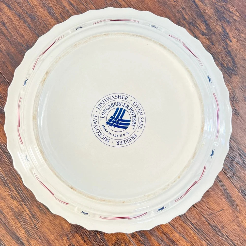 Longaberger All American oven to table Pie plate